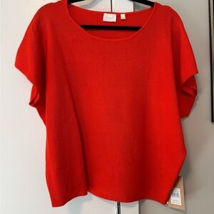 Cyrus Women's Vibrant Red Short Sleeve Top